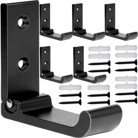 Crochets pliables pour manteaux, crochets noirs mats pour suspendre les manteaux, crochets pour serviettes de salle de bain