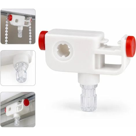 1 Pièce Galet Coulissant en Plastique Blanc pour Store Vertical, Longueur 3.7 cm, Largeur 1.5 cm, Accessoire de Remplacement avec Bouchon Rouge (1/5)