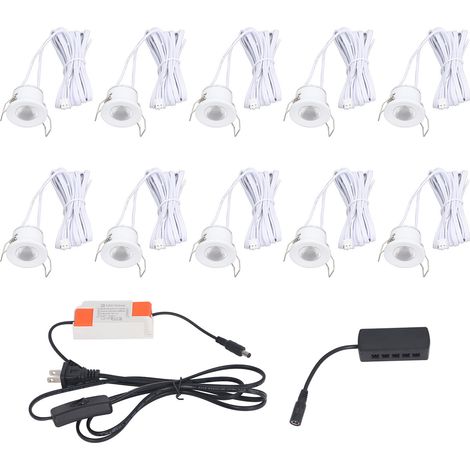 Projecteur LED prises US 100-240V, encastré plafond haute luminosité économe, lumière naturelle pour KTV escalier placard (1/5)
