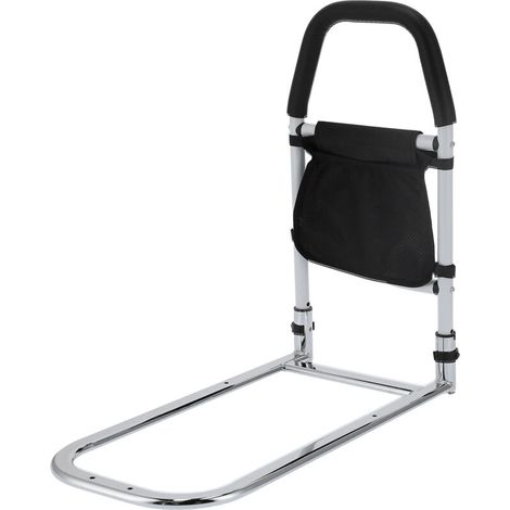 SJLERST Main courante latérale de lit, barre d'appui de protection des mains pour personnes âgées avec sac de rangement, usage domestique