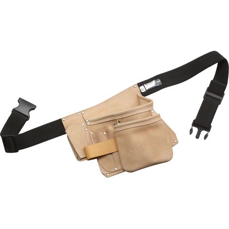Cutting Line Werkzeug-Gürteltasche - 6 Taschen - Aus Leder - Robust - Langlebig - Chrome VI frei
