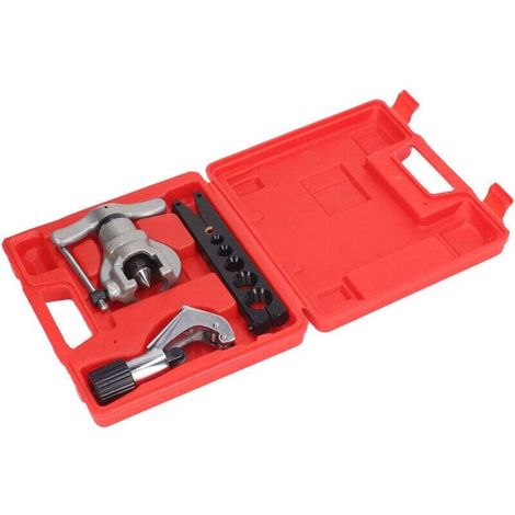 Eccentric Cone Expander 3 Pieces Single Cleat Flaring Tool for 6 Hole Riveting Pipe (1/4)