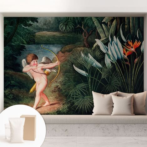 Tapete Vliestapete mit Kleber - modernes Design - Wohnungsdeko - geruchslos - langlebig Charmantes Amoretchen 208x146 cm (1/5)