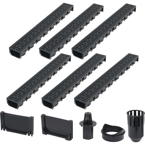 Canalette di Drenaggio 6 pz Plastica 6 m vidaXL 977095