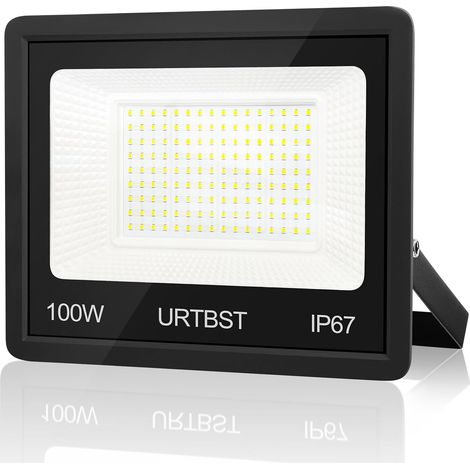 Projecteur LED Extérieur 100W,10000LM Projecteur LED IP67 Etanche Spot LED Extérieur,7000K Blanc Froid Projecteur Exterieur LED,Projecteur Extérieur Pour Cour,Jardin,Garage,Terrasse (1/5)