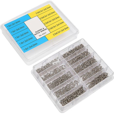 1000 vis en fer pour la réparation de montres et de verres, accessoire pour la réparation de montres-bracelets (1/5)