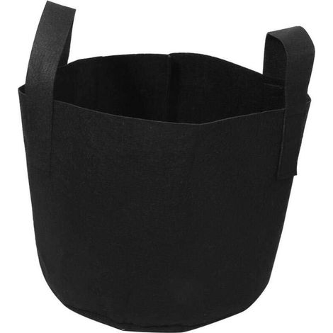 Qmee Pflanzsack, Pflanzgefäß, Pflanzsack für Gemüse und Blumen, Belüftungsgewebe, Töpfe mit Griffen (22 x 27 cm (3 Gallonen)) (1/5)