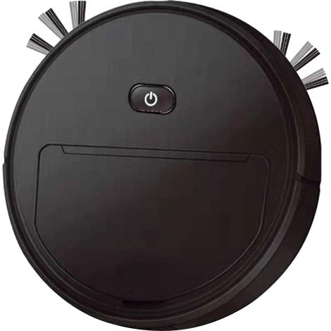 Aspirateur robot 3 en 1, balayeuse intelligente rechargeable à faible bruit pour les débris de poussière de cheveux noir (1/5)