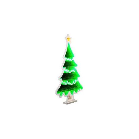 Kaemingk, Albero di Natale Decorativo da Tavolo con Luci, Verde, 22 cm