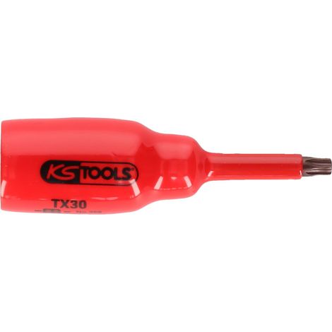 KS TOOLS Douille tournevis 1/2' avec revêtement isolant pour vis Torx, T50, courte ( 117.2441 ) (1/2)