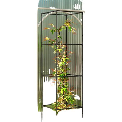 Planter, Construction Durable, Design Esthétique de Treillis, Marron (1/5)