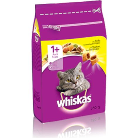 Whiskas 1+ croccantini con pollo ideali per gatti confezione da 350 grammi