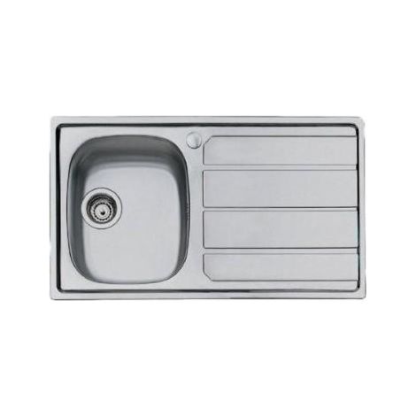 Évier Foster Inox Prel.1V.Sx F.3,5" 1186562 - 1 Cuve, Acier Inoxydable, Égouttoir G, 86x50 cm