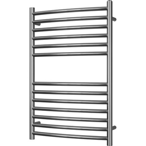 Aston - Stainless Steel Heated Towel Rail - H800mm x W500mm - Curved (1/3)