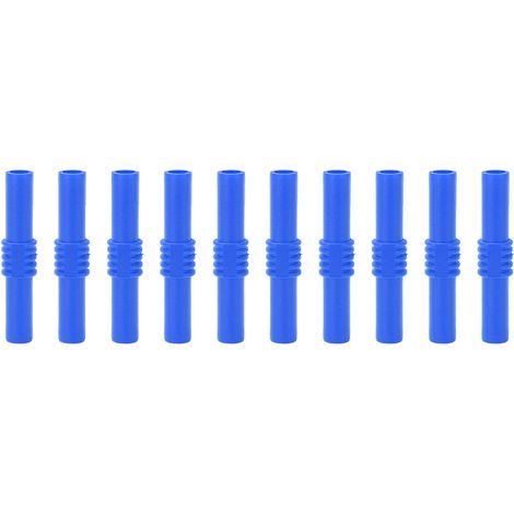 10pcs connecteurs banane femelle-femelle isolés 4mm, rallonge pour prises banane, équipements électroniques, bleu (1/5)