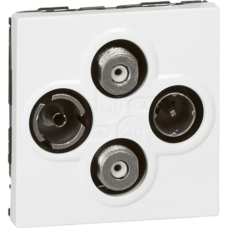 Prise TV R SAT SAT Mosaic 2 modules blanc (078794)