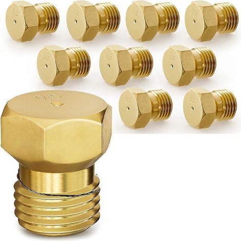 Kit de conversion 10 pièces propane vers gaz naturel – M6 x 0,75 mm, buse en laiton 0,5 mm, kit de conversion pour cuisinières et barbecues à gaz - JBMEDIA (1/4)
