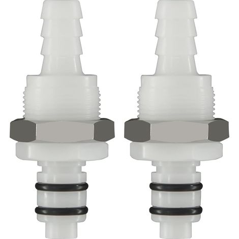 Sollbry Conector rápido de manguera de plástico de 5/16" con válvula de cierre, montaje en panel, conector rápido tipo horquilla (2 machos) (5/16") (1/5)