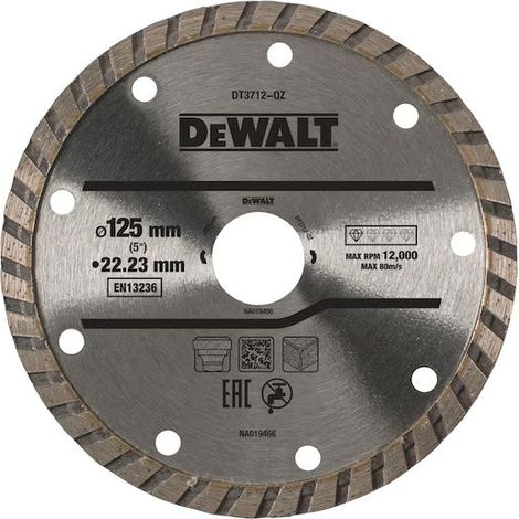 Disco turbo per cemento Ø125x22,2mm DEWALT DT3712-QZ (1/2)