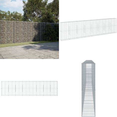 vidaXL Gabione mit Deckel 800x50x200 cm Verzinktes Eisen (1/5)
