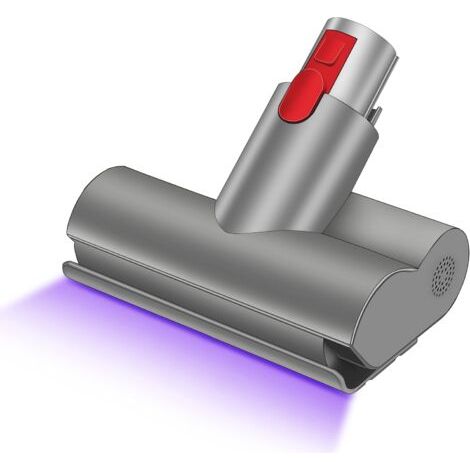 Mini Turbo Motorized Mattress Brush Compatible with Dyson V7 V8 V10 V11 V15 Quick Change Brush for Sofa, Chair, Couch, UV LED, Removes Bacteria and Allergens (1/4)