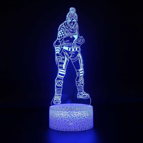 Lampe 3D avec télécommande, lampe LED 16 couleurs, intensité variable, interrupteur tactile, alimentation USB/piles, bicolore (1/4)