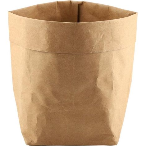 Sac papier kraft lavable – 25x25x40 cm – brun – rangement DIY – pots fleurs / linge / fruits / jouets (1/5)