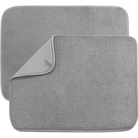 Microfiber dish rack and drain mat set - super absorbent dish mat (1/5)