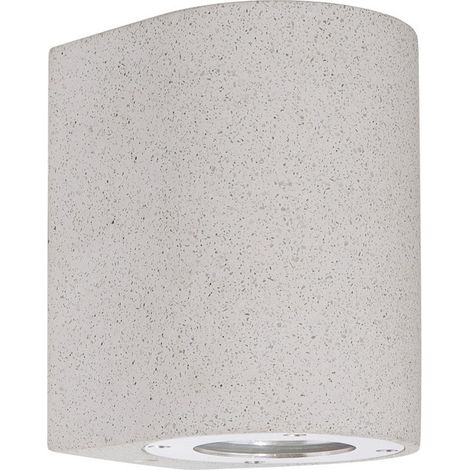 Merano Birmingham Applique d'extérieur vers le bas en verre de grès blanc LED GU10 1x7W IP65