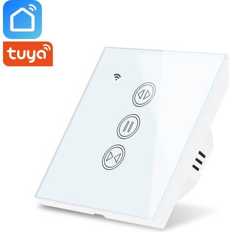 Interruptor táctil para cortinas Tuya Smart EU Standard de segunda generación con Wi-Fi, control por voz y función silenciosa. (1/5)