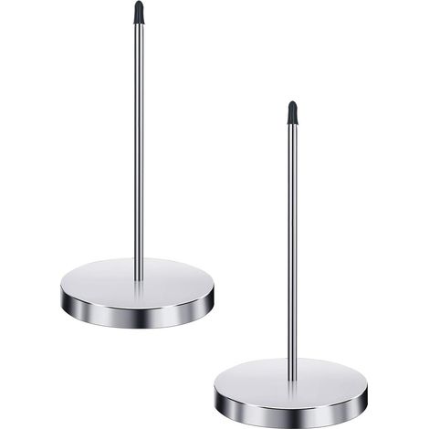 2 pièces Spike pour reçus, facture, fourche, porte-mémo porte-reçus, droit long canon porte-cartes Spike, accessoire bureau pour mémo reçu guichet restaurant café bureaux (argent) (1/5)