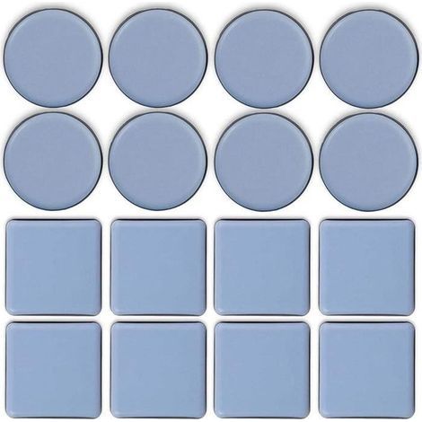 16 pc Patins en Téflon Adhésifs Patin Glisseur pour Meubles Patins Autocollants en Téflon Patins de Meubles Ronds pour Chaises (1/4)