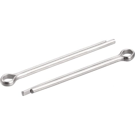 Goupille fendue, 2,5mm x 40mm 316 Acier Inox Pince Fixation Raccord pour Automobile, Mécanique, Argenté, 5Pcs (1/5)