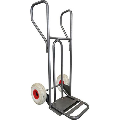 Sackkarre mit fester Schaufel 238x405mm - Tragfähigkeit 250kg - Pannensichere Räder, spurlos, geräuscharm. - DVPF2-RINC-BR