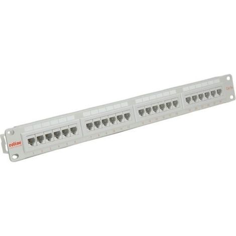 Panneau de brassage - ROLINE - 19" CAT5E 24XUTP - 24 ports - Cat5e UTP - LSAplus