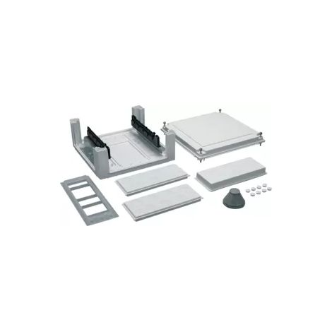 hager Kabelanschlusskasten, univ., 324x307x149mm, IP54, SKII, SaS-Träger-40mm, seitl. (1/2)
