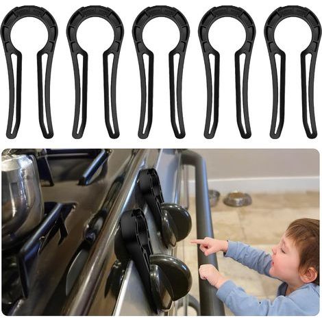 Couvre-boutons de cuisinière à gaz de sécurité pour enfants (lot de 5) (1/5)