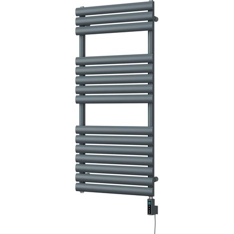 Omeara - Anthracite Electric Towel Rail H1120mm x W500mm 600w Thermostatic WIFI (1/3)