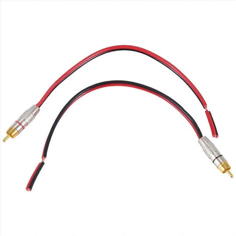 Adaptateur pour câbles d'enceintes vers prises, 2 canaux (30 cm) (1/5)