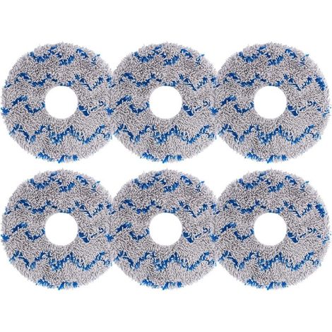 Lot de 6 Chiffon de Nettoyage de Rechange pour Ecovacs Deebot X1, X1 Omni, X1 Turbo, X1+, X1e Omni, X2 Omni, T10, T20, T20 Max, T20 Omni, T20 Pro, T30 Pro Omni Accessoires d'aspirateur (1/4)