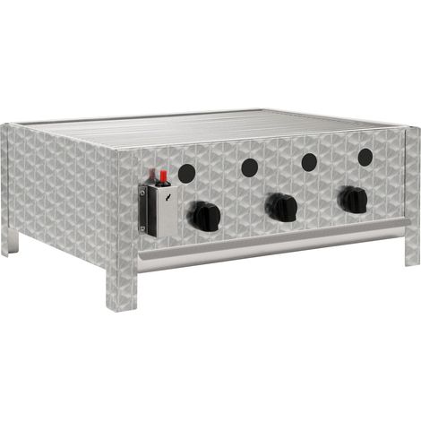 BBQ-Toro Edelstahl Gastrobräter 3-flammig, 64 x 52 x 27 cm, Gastrogasgrill, Wurstbrater, Tisch grill (1/5)
