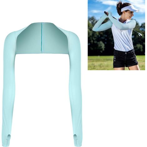 Manchons anti-UV rafraîchissants pour cyclisme et golf, protection solaire bleu ciel taille unique