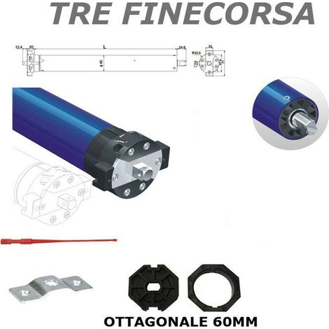 Motore Per Tapparella Orientabile Con 3 Tre Finecorsa 100kg 50nm Elettratre