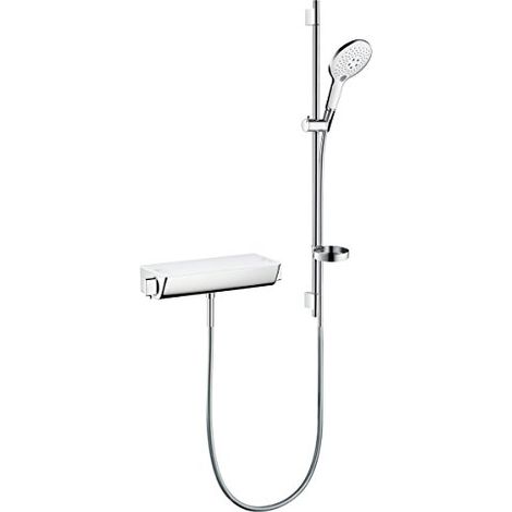 Hansgrohe Raindance Select S Sistema doccia esterno Vario con termostatico Ecostat Comfort e asta doccia 65 cm, 27037400 (1/4)