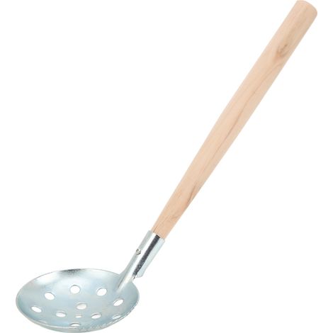 Gezahnte Eisschaufel mit Holzgriff, verzinkter Stahl-Eiskescher zum Angeln, 34 cm / 13,4 Zoll (1/5)