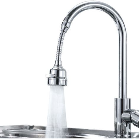 Faucet extender (length 16cm), 360 degree faucet, faucet extender, water saving device with 3 water outlet modes, suitable for kitchen, bathroom and garden