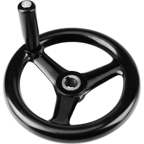 Roue manuelle de 200 mm de diamètre extérieur, roue en bakelitrad à 3 rayons avec poignée rotative pour fraiseuse (1/5)