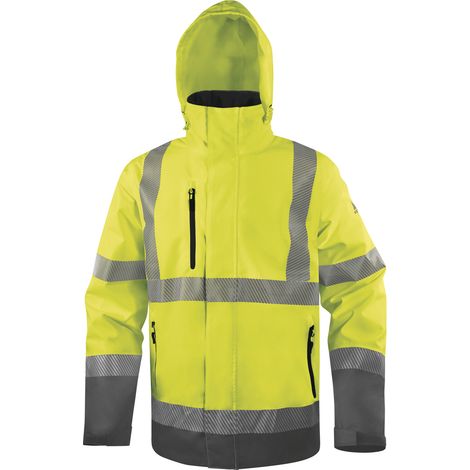 PARKA DE PLUIE HAUTE VISIBILITÉ POLYESTER RIPSTOP - IMPER-RESPIRANT DELTA PLUS - TRACKJA 54/56 (XL) (1/3)