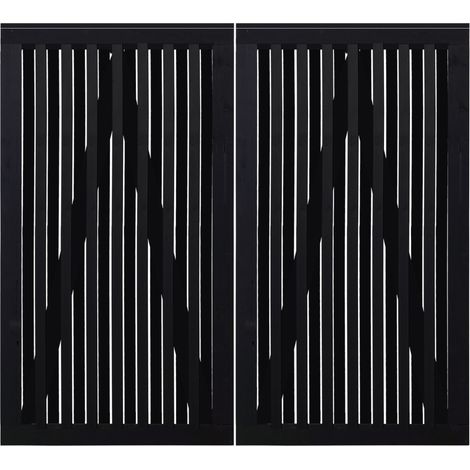 Plus Doppeltor Nagano 200 x 180 cm RAL 9005 Schwarz