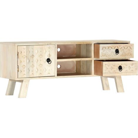 Maison Exclusive - Mobile Porta TV 110x30x44 cm in Legno Massello di Mango